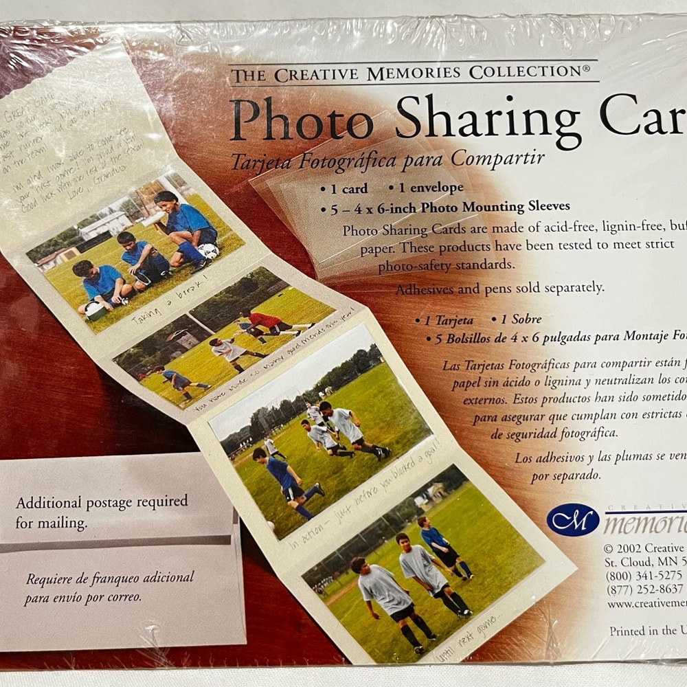 Creative Memories Photo Sharing Cards with Adhesive and Sleeves
